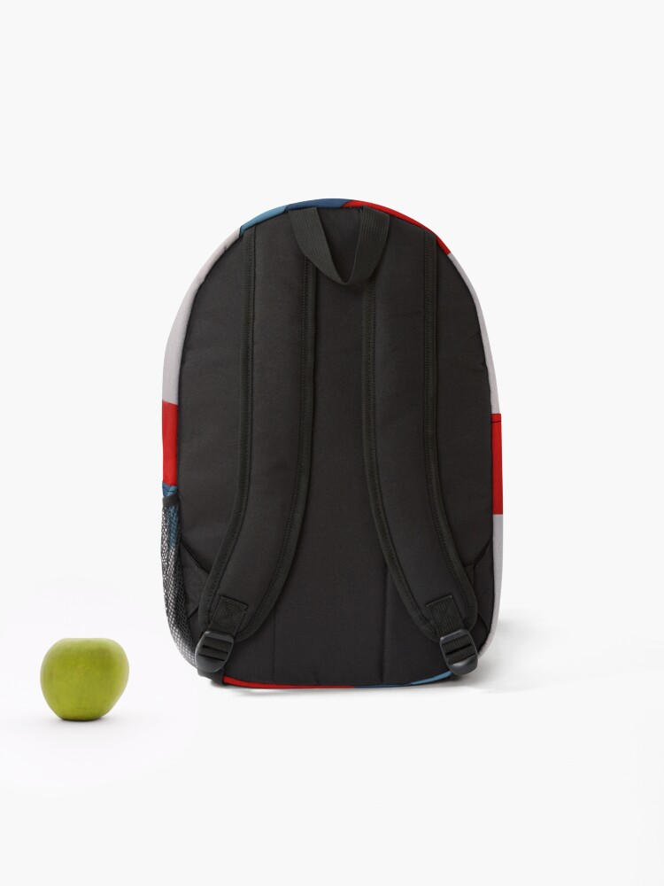 Thumbnail 2 of 3, Backpack, Red and Blue Pattern designed and sold by Colandia.