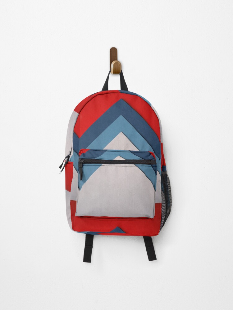 Thumbnail 1 of 3, Backpack, Red and Blue Pattern designed and sold by Colandia.