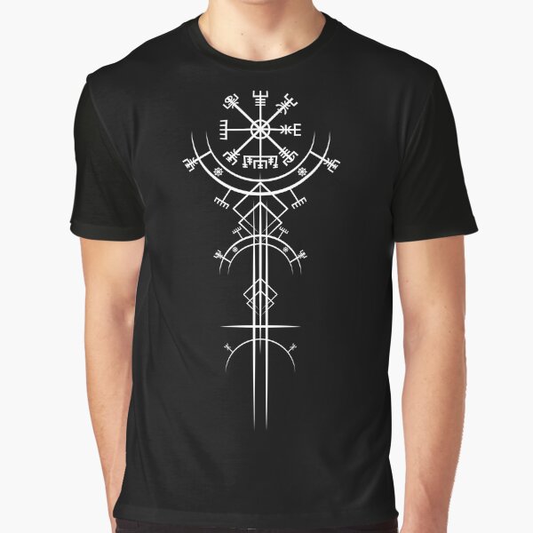 Aperçu de l'œuvre Vegvisir ancient viking magic navigation compass. Art Deco verticle design créée et vendue par ProfCatPardus.
