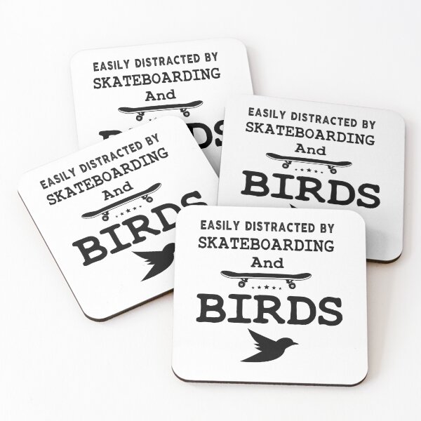 Item preview, skateboarding  Easily Distracted By Skateboarding And birds Gift for skater Funny Meme Gift for Best Friend boyfriend girlfriend designed and sold by joygift369.