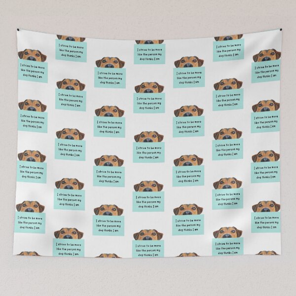 Item preview, I strive to be more like the person my dog thinks I am -- woof! designed and sold by Banjoseph.