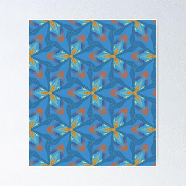 Item preview, Bright Streaky Paint Geometric Design in Yellow, Orange, Teal, and Blue designed and sold by cozycaroline.