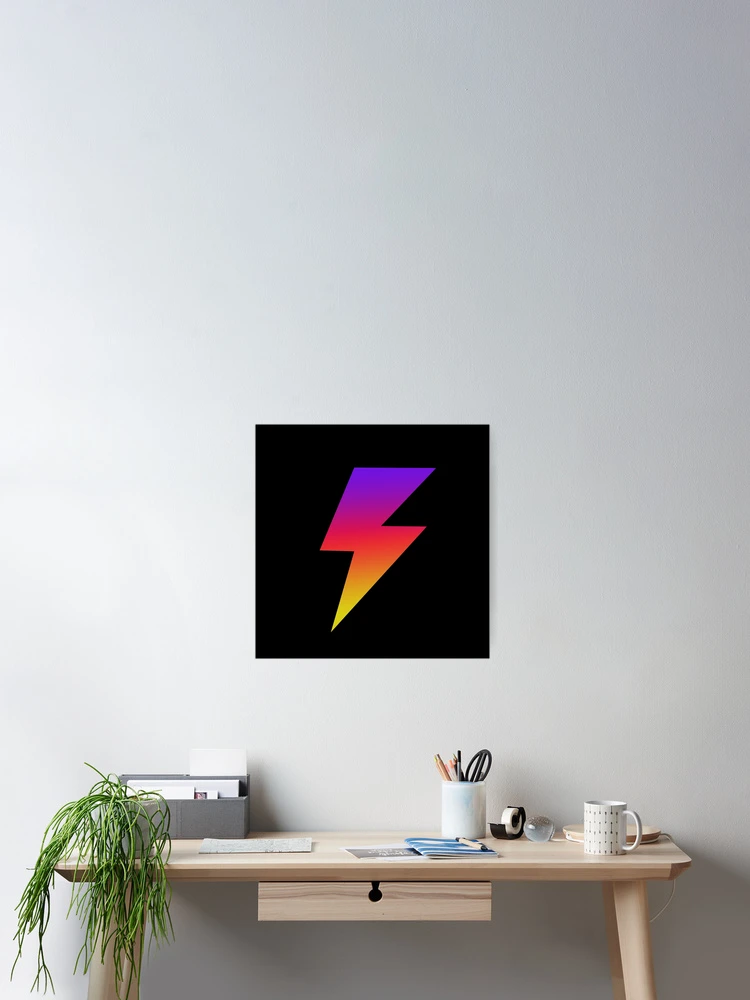 Thumbnail 2 of 3, Poster, Colorful lightning bolt designed and sold by RafaTakami.