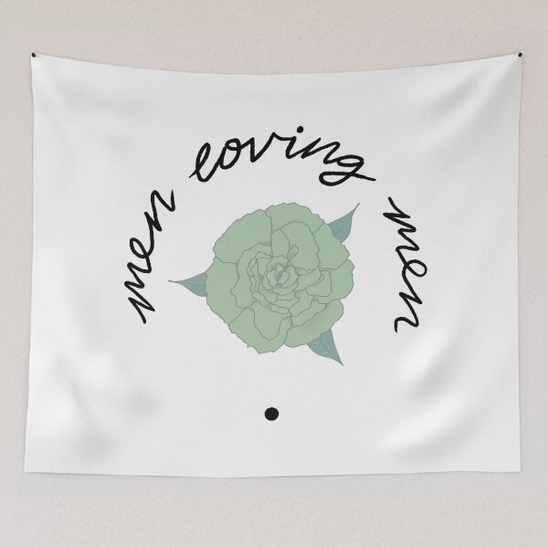 Item preview, Men loving men - carnation flower digital illustration design designed and sold by AdelinePurdy.