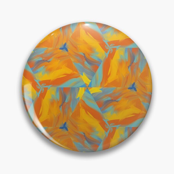 Artikelvorschau, Bright Streaky Paint Geometric Design in Yellow, Orange, Teal, and Blue entworfen und verkauft von cozycaroline.