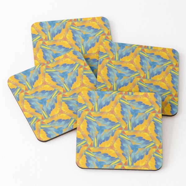 Artikelvorschau, Bright Streaky Paint Geometric Design in Yellow, Orange, Teal, and Blue  entworfen und verkauft von cozycaroline.