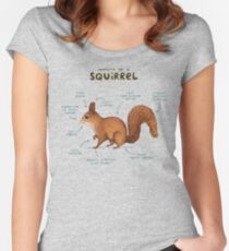 Anatomy of a Squirrel Women's Fitted Scoop T-Shirt