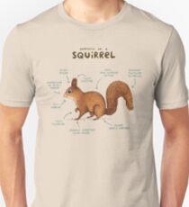 Camiseta unisex Anatomía de una ardilla