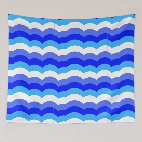 Item preview, Blue and white wavey cloud design designed and sold by lifeofzoe2021.