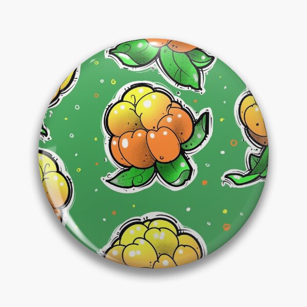 Item preview, Cloudberry pattern on green background  designed and sold by weilertsen.