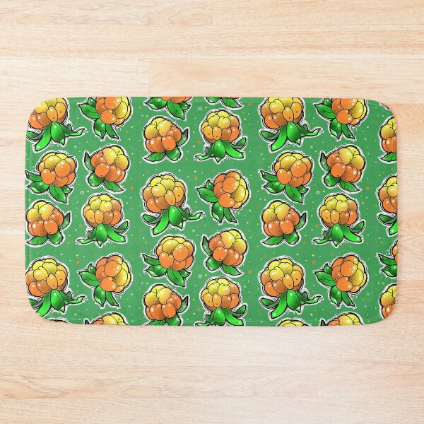 Item preview, Cloudberry pattern on green background  designed and sold by weilertsen.