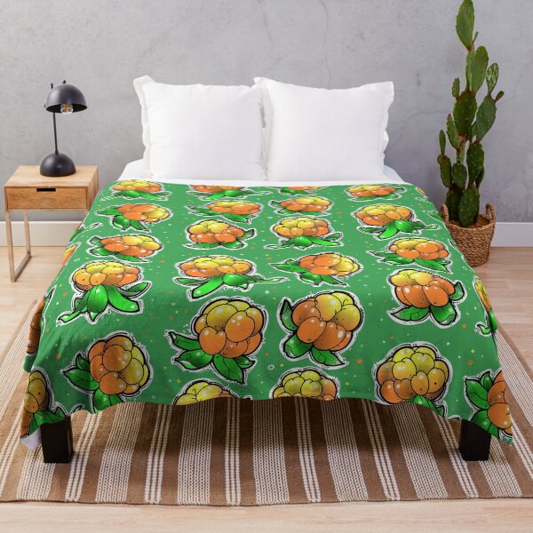 Item preview, Cloudberry pattern on green background  designed and sold by weilertsen.