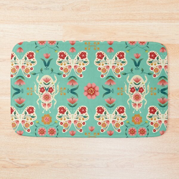 Item preview, Retro Floral bettle and butterfly pattern  designed and sold by raghda-s-m.