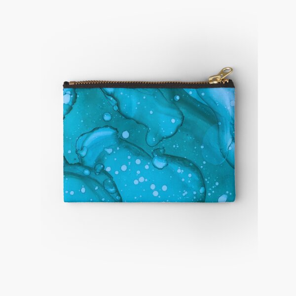 Item preview, Lost at Sea,  Abstract blue green alcohol ink painting by Herzart designed and sold by herzart.