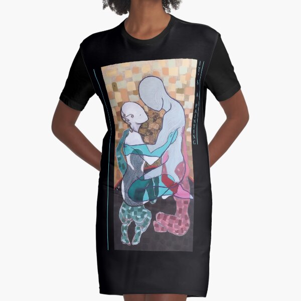 Noise Graphic T-Shirt Dress