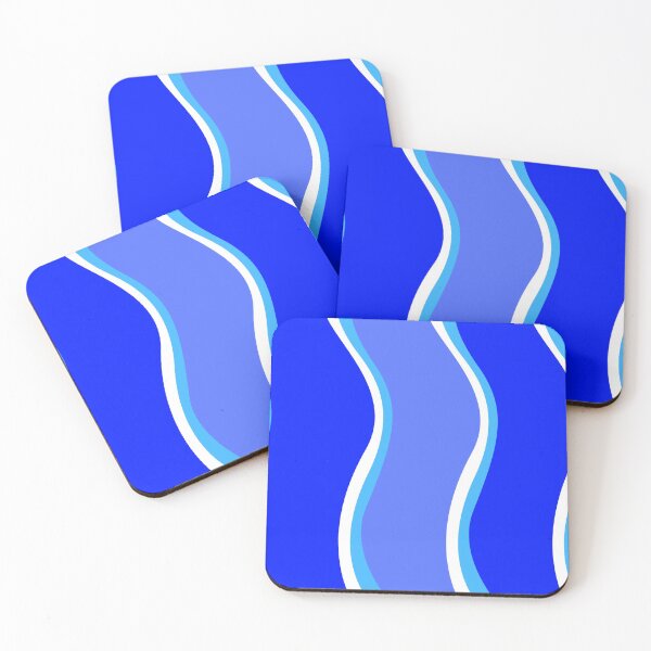 Item preview, Diseño de onda lateral azul y blanco. designed and sold by lifeofzoe2021.