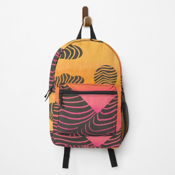 Item preview, Colorful Ethnic Tribal pattern art, colorful Sunset Sky, ROOT Chakra, ZEBRA mood, sunset in mountains, hand drawn good energy designed and sold by Orpaz Harush.