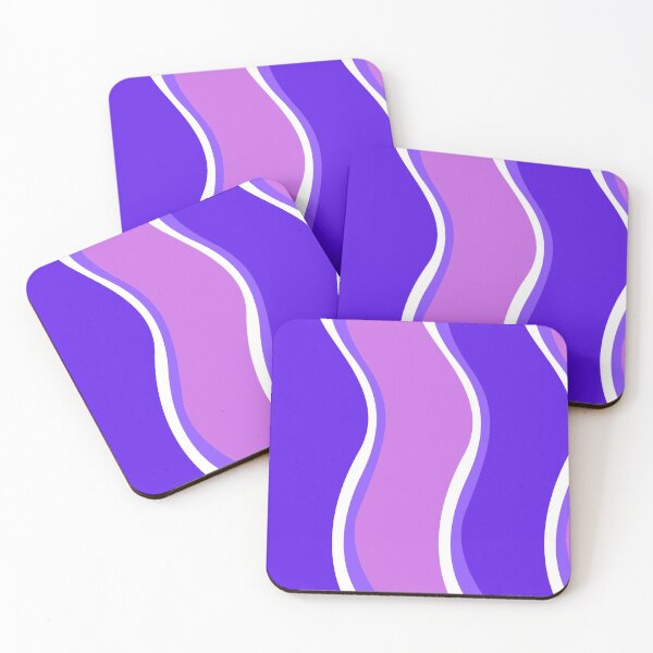 Item preview, Diseño de ondas laterales moradas y blancas. designed and sold by lifeofzoe2021.