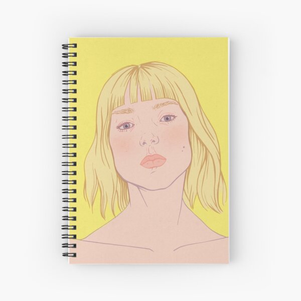 Lea- fashion illustration portrait Spiral Notebook