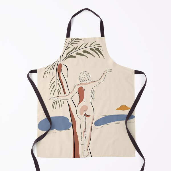 Item preview, Tropical beach retreat, nude female lineart designed and sold by ZartyDesigns.