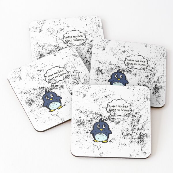 Item preview, I Have No Idea What I'm Doing Penguin Distressed Grunge Effect designed and sold by LuckyKermit.