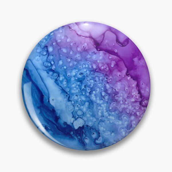 Item preview, Blue Purple Abstract 72621, alcohol ink painting by Herzart  designed and sold by herzart.