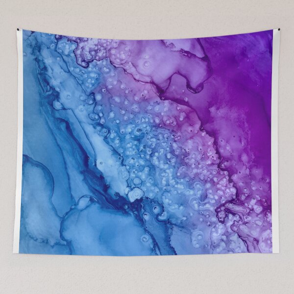 Item preview, Blue Purple Abstract 72621, alcohol ink painting by Herzart  designed and sold by herzart.