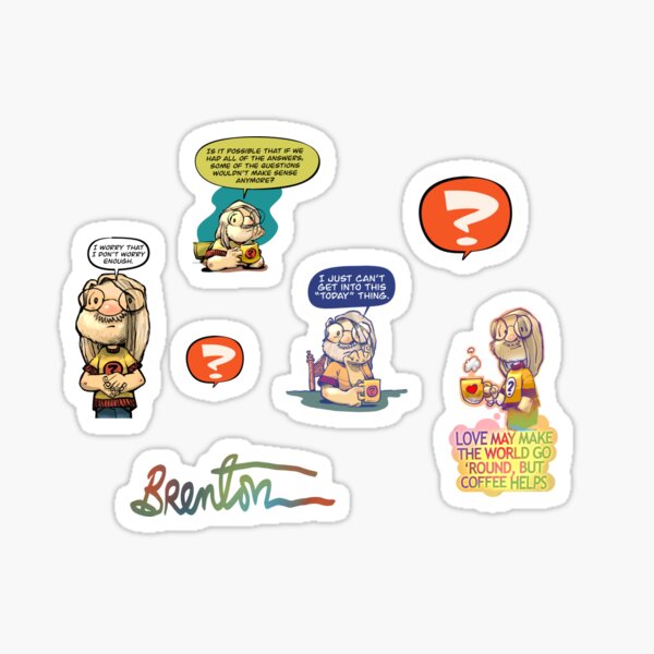 Artikel-Vorschau von Brenton Sticker Collection, Vol.1, designt und verkauft von Brentoncartoon.