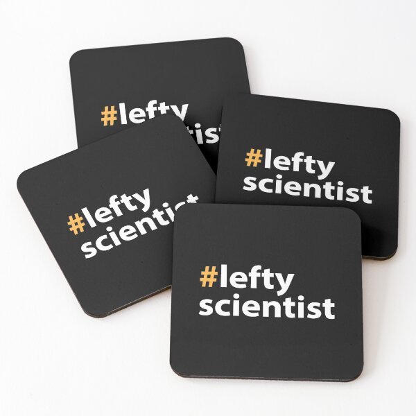 Item preview, Left handed day with Lefty Scientist White Text Base designed and sold by Babadollcraft.