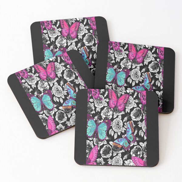 Item preview, Beautiful seamless pattern of roses and colorful butterflies sticker and T-SHIRT  designed and sold by angel1818.