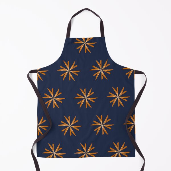 Item preview, Whimsical Orange and Ivory Stars on Navy designed and sold by cozycaroline.