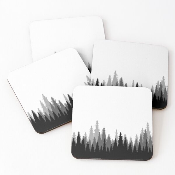 Item preview, Minimalistic Black and White Forest designed and sold by Lutanos.