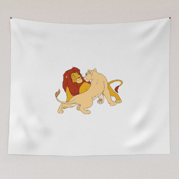 Item preview,  happy simba lion cartoon love  designed and sold by KnitNknot.