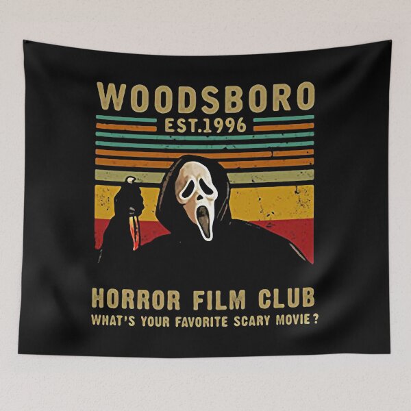 Item preview, Ghost woodsboro est 2021 horror film club whats your favorite scary movie Scream Horror Halloween New Wake Up Slasher Sweat Funny designed and sold by ScreamHalloween.