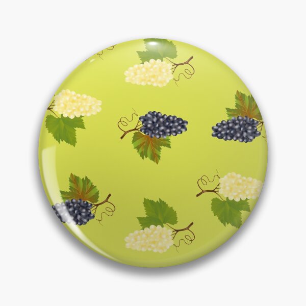 Item preview, Ripe juicy blue and white grapes on light green background seamless pattern.  designed and sold by Mallva.