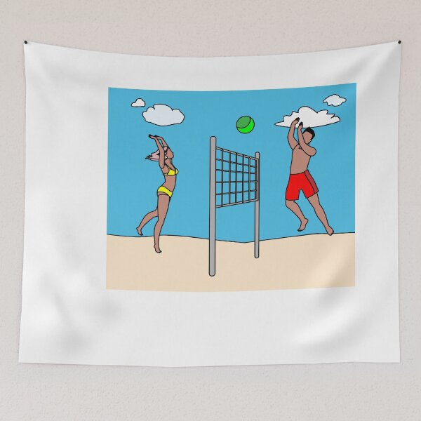 Item preview, Beach Volleyball On The Beach Training Fan designed and sold by flofin.