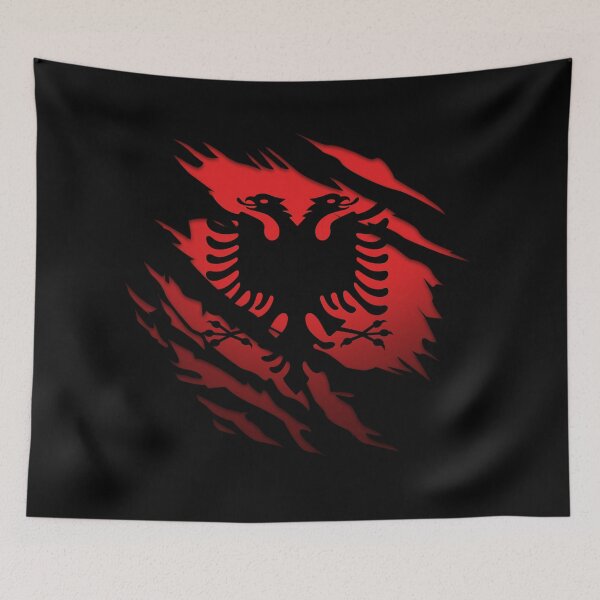 Item preview, Ripped Albanian flag designed and sold by artesign.