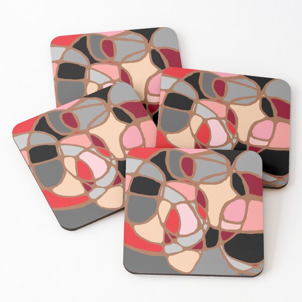 Item preview, Abstract Art Gray Red Black designed and sold by CreativeStreams.