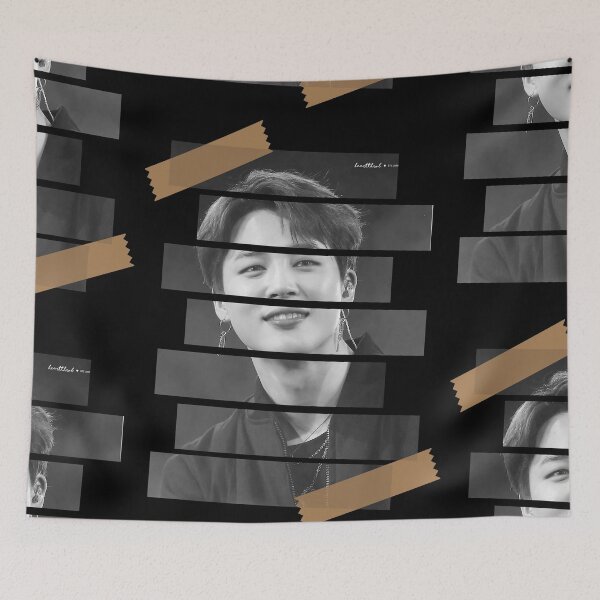 Item preview, Park Ji-min BTS Jimin Korean Kpop Monochrome Stripe Design designed and sold by Piosenka Art.