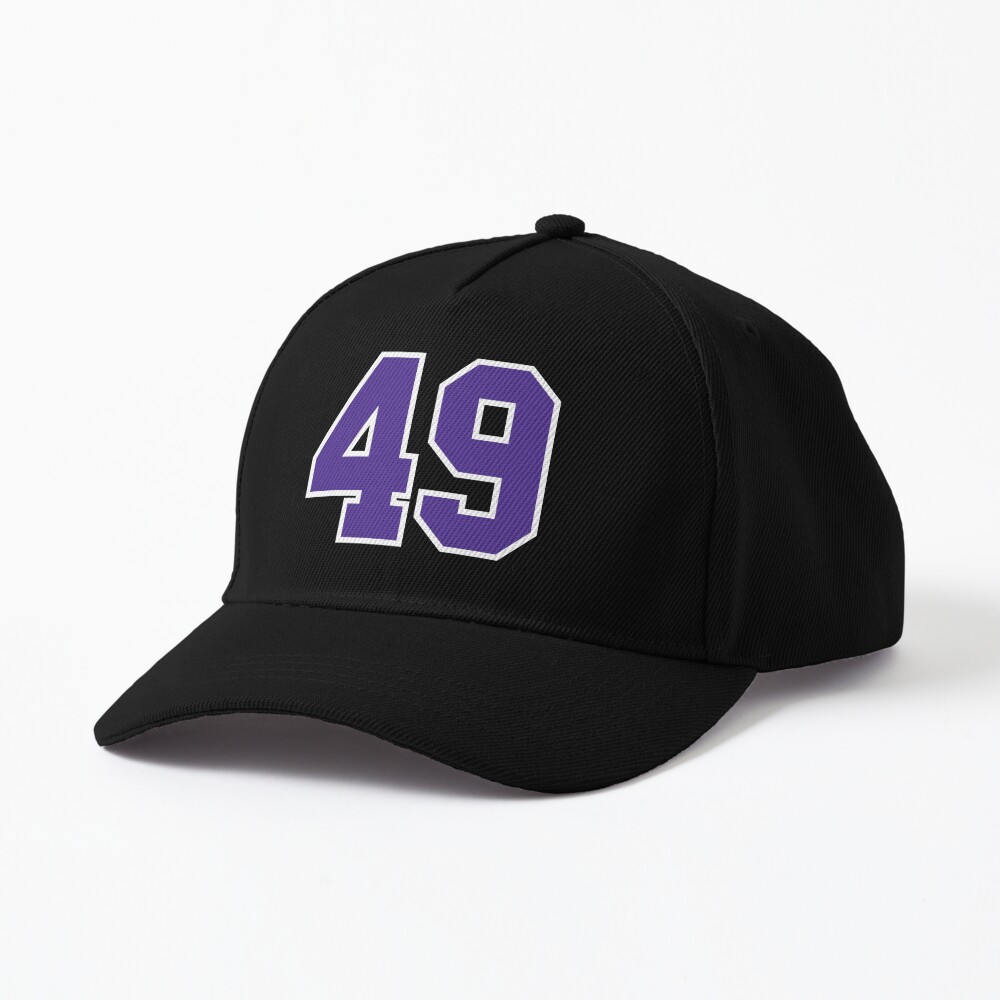 Fourty-Nine Purple Jersey Number Sports 49 Sticker for Sale by