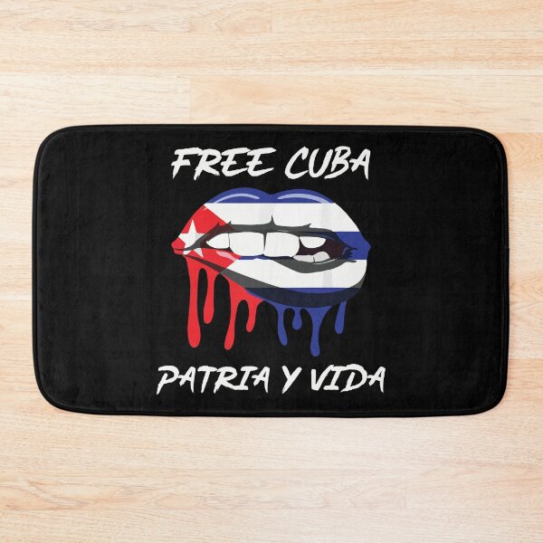 Item preview, Free Cuba Patria Y Vida SOS Cuba With Lips Cuban Flag designed and sold by designbychow.