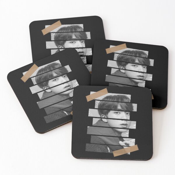 Item preview, Kim Seokjin BTS Jin Korean Kpop Monochrome Stripe Design designed and sold by Piosenka Art.