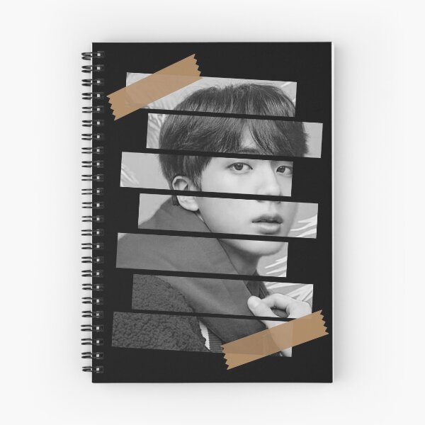 Item preview, Kim Seokjin BTS Jin Korean Kpop Monochrome Stripe Design designed and sold by Piosenka Art.