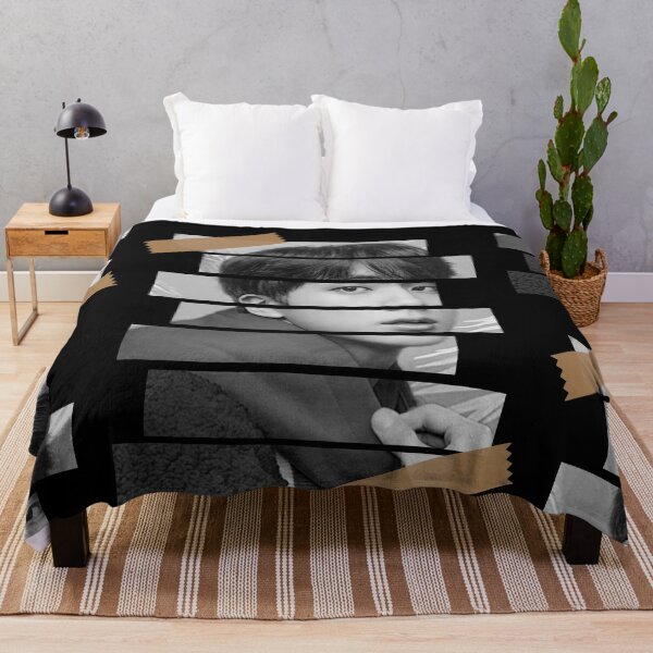 Item preview, Kim Seokjin BTS Jin Korean Kpop Monochrome Stripe Design designed and sold by Piosenka Art.