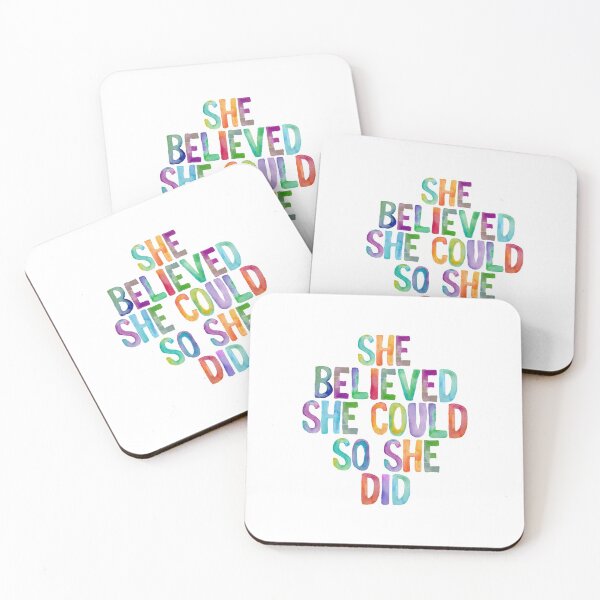 Item preview, She Believed She Could So She Did designed and sold by MotivatedType.