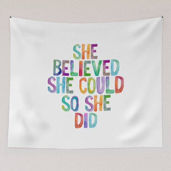 Item preview, She Believed She Could So She Did designed and sold by MotivatedType.