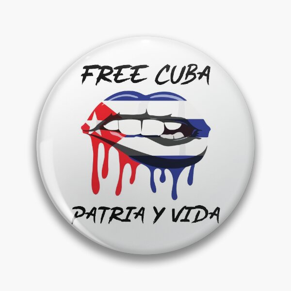Item preview, Free Cuba Patria Y Vida SOS Cuba With Lips Cuban Flag designed and sold by designbychow.