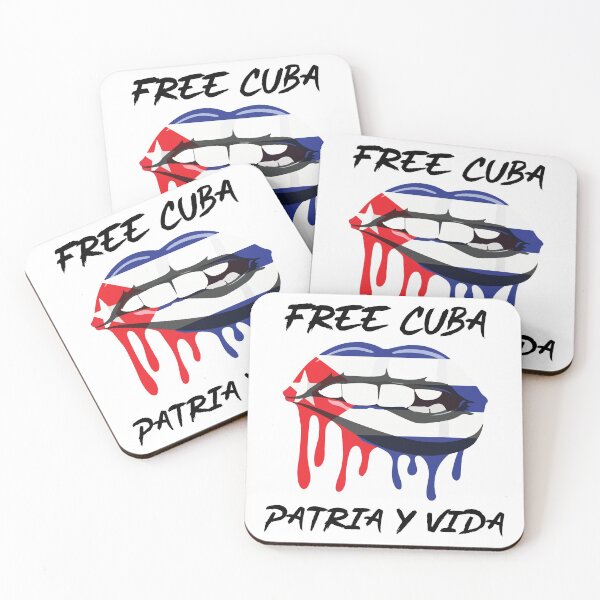 Item preview, Free Cuba Patria Y Vida SOS Cuba With Lips Cuban Flag designed and sold by designbychow.
