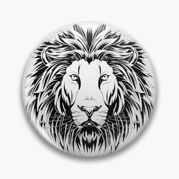 Item preview, Lion Head Illustration in t shirt Screen Printing Style (Black Color) designed and sold by BigBoyFunky.