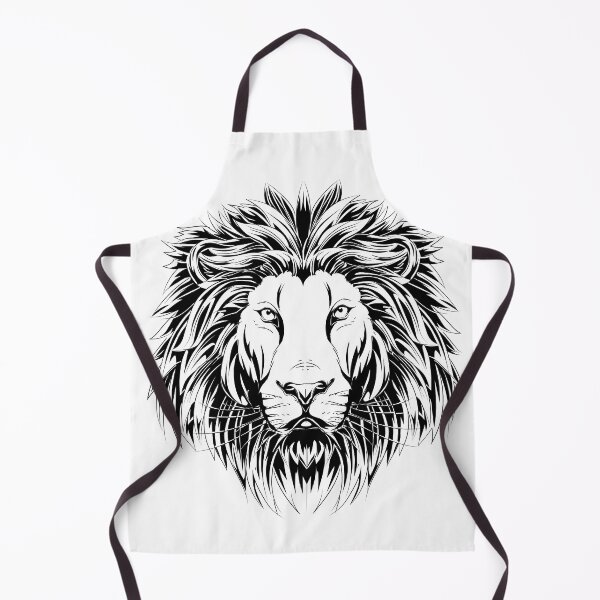 Artikelvorschau, Lion Head Illustration im T-Shirt Siebdruckstil (schwarze Farbe) entworfen und verkauft von BigBoyFunky.